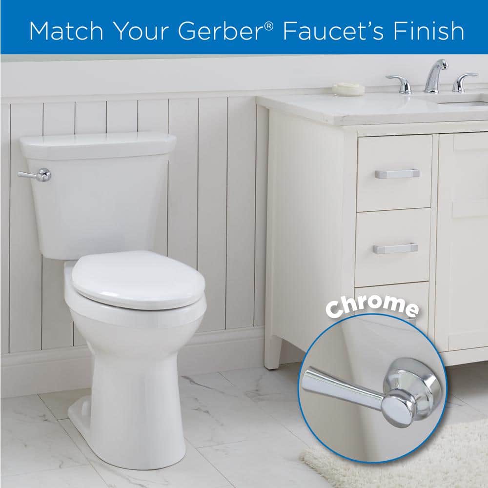 Universal Chrome Polished Toilet Tank Lever with PVC Handle