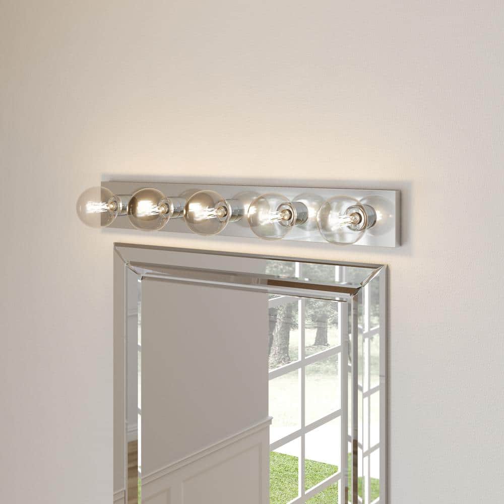 Broadway 5-Light Polished Chrome Steel Vanity Light