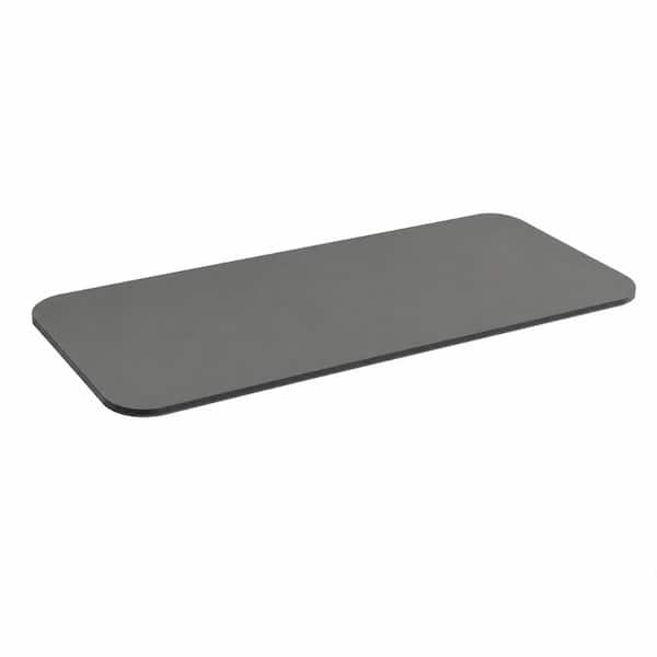 18 in. x 5.5 in. 3-Hole Trimmable Faucet Drip Catcher Mat for 8 In. Widespread Faucets, Grey, 2-Pack
