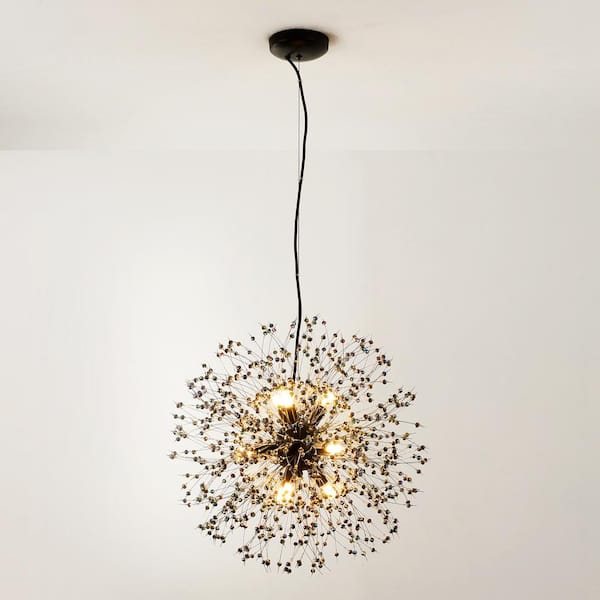 Rennnsan Oliver 9 Light Black with Colorful Crystal