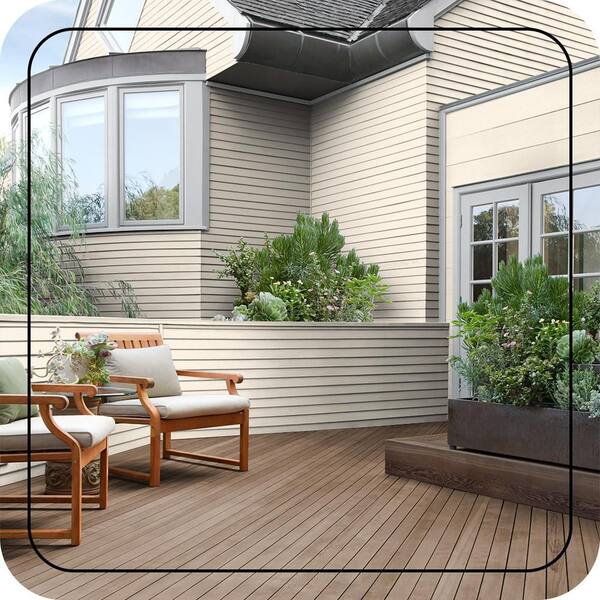BEHR 1 gal. #ECC-52-2 Aristocrat Ivory Solid Color House and Fence