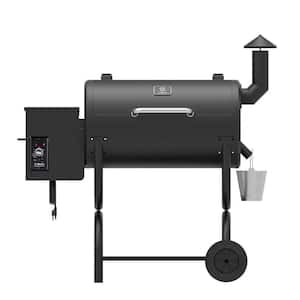 Z-Grills Wood Pellet Grill Outdoor BBQ Grills with Smoker in Black