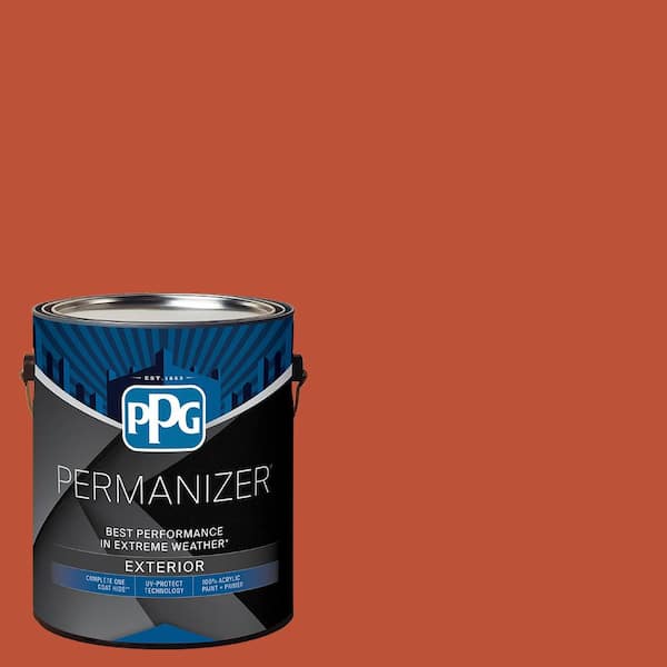 1 gal. PPG1194-7 Orange Vermillion Semi-Gloss Exterior Paint
