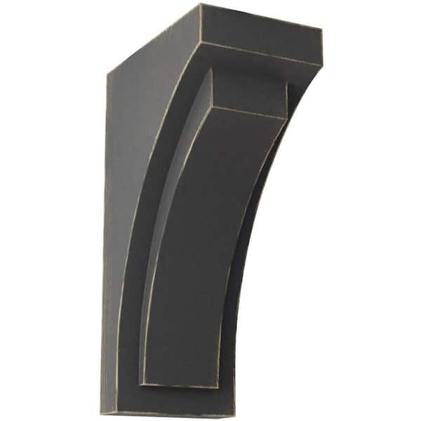 Ekena Millwork 3 in. x 8 in. x 4-3/4 in. Black Small Felix Wood Vintage Decor Corbel
