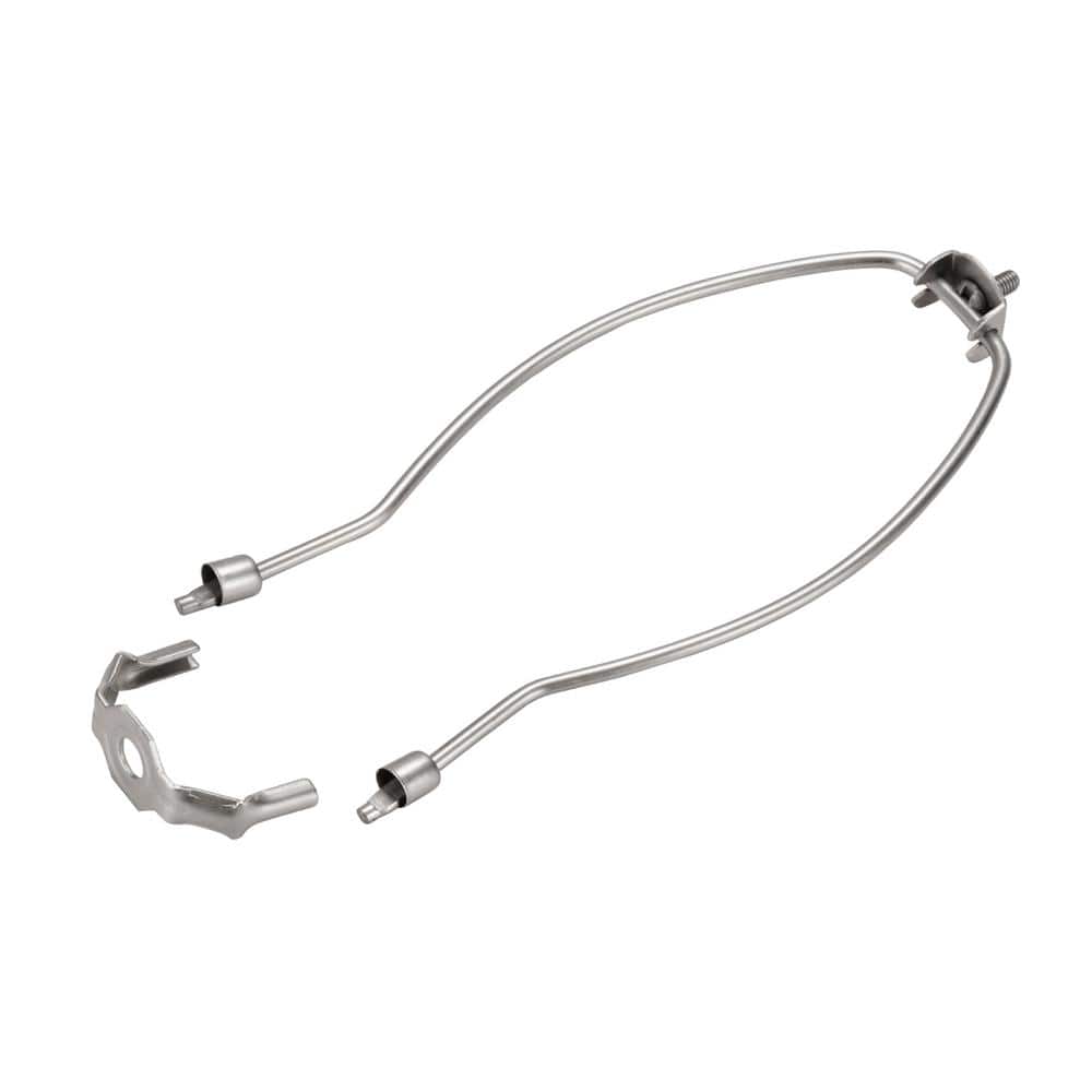 12" Satin Nickel Detachable Lamp Harp with Saddle