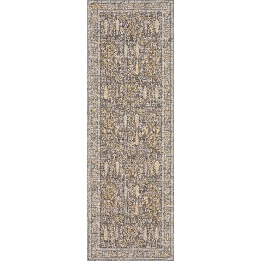 Delyra Traditional Grey 3 ft. x 8 ft. Outdoor Runner Rug price history on PriceWatchPro