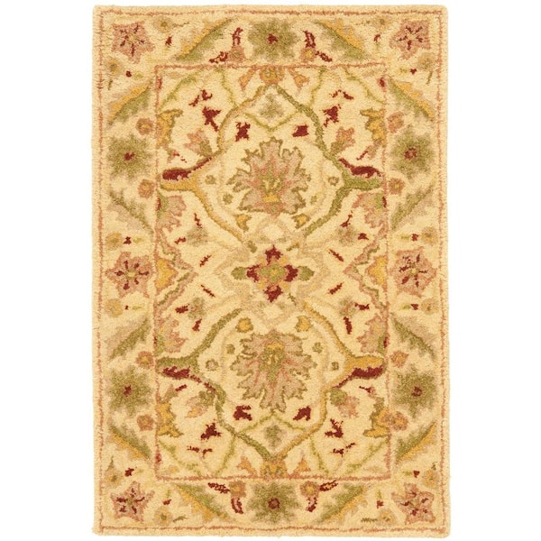 SAFAVIEH Antiquity Ivory Doormat 2 ft. x 3 ft. Border Area Rug