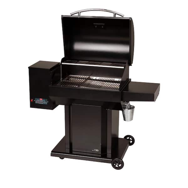 The Cumberland Wood Pellet Grill and Smoker in Black with Searing Grate