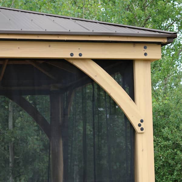 Mosquito Mesh Kit to fit Meridian 12 ft. x 20 ft. Gazebo with UV resistant Phifer Material and Easy Glide Tracks