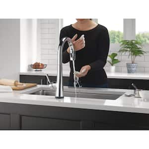 Monrovia Single-Handle Pull Down Sprayer Kitchen Faucet with Touch2O Technology in Lumicoat Chrome