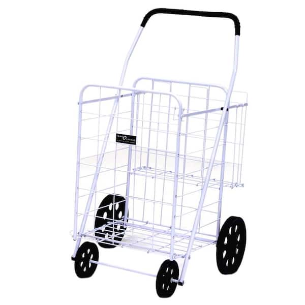 Easy Wheels Jumbo Plus Shopping Cart in White