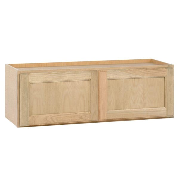 Unbranded Assembled 30x12x12 in. Wall Bridge Kitchen Cabinet in Unfinished Oak