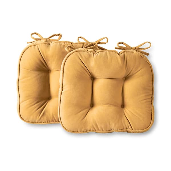 Greendale Home Fashions Hyatt Buttercream Microfiber Chair Pad (Set of 2)