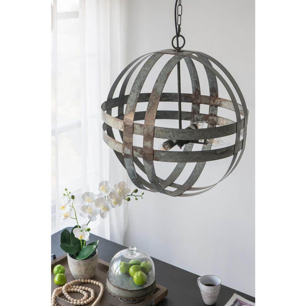 4-Light Gray Geometric Chandelier for Bedroom, Dining Room, Foyer, Kitchen Island, Living Room No Bulb(s) Included price history on PriceWatchPro