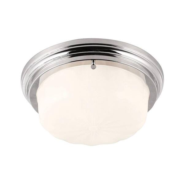 Generation Lighting Portia 2-Light Polished Nickel Flushmount