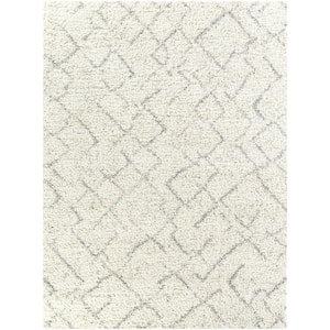 Albini White/Grey 7 ft. 10 in. x 10 ft. Abstract Area Rug