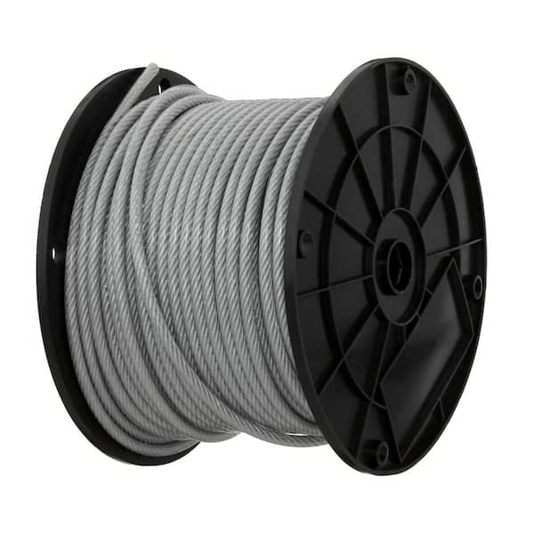 3/16" 250 Ft New Vinyl Coated Wire Rope Cable 1/8" SAME DAY SHIPPING 