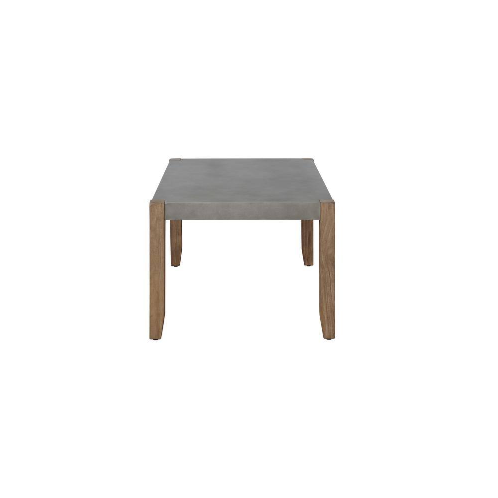 Newport 3-Piece Faux Concrete and Wood Coffee Table Set