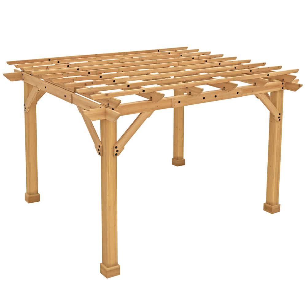 Natural Cedar 10' x 12' Traditional Outdoor Pergola