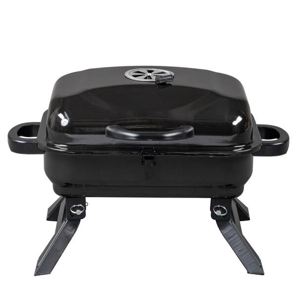 Winado Portable Charcoal Grill in Black with Adjustable Ventilation