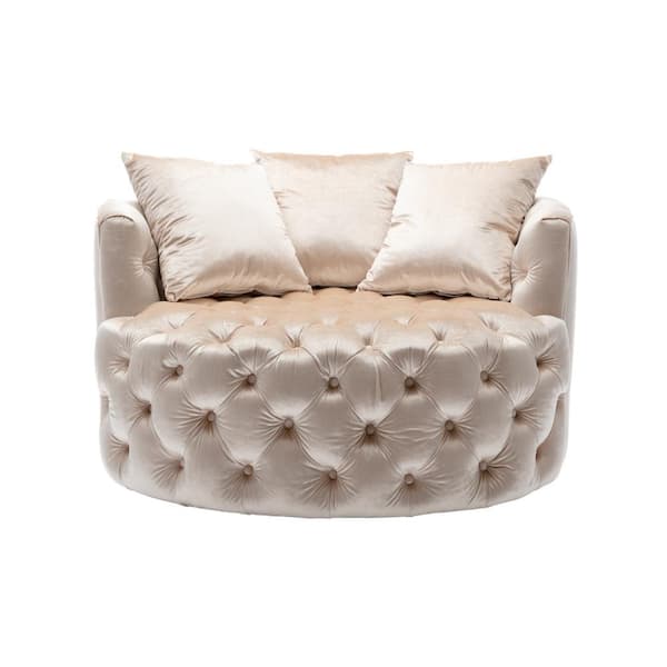 Tufted round online chair