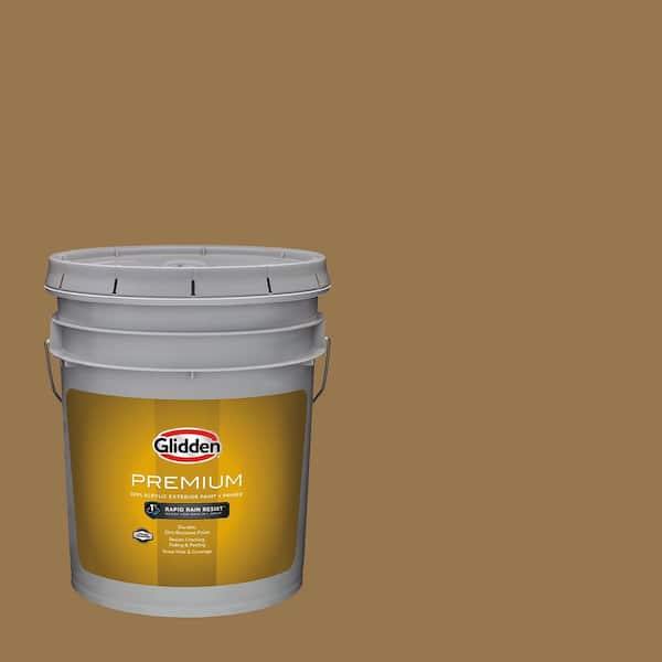 Glidden Premium 5 gal. PPG1069-7 Cinnamon Spice Flat Exterior