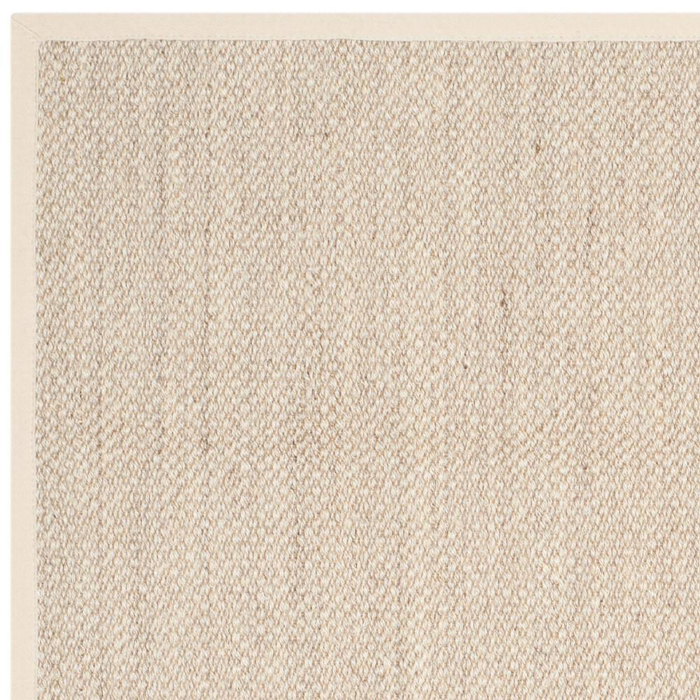 Marble Beige 9' Square Handwoven Cotton Area Rug