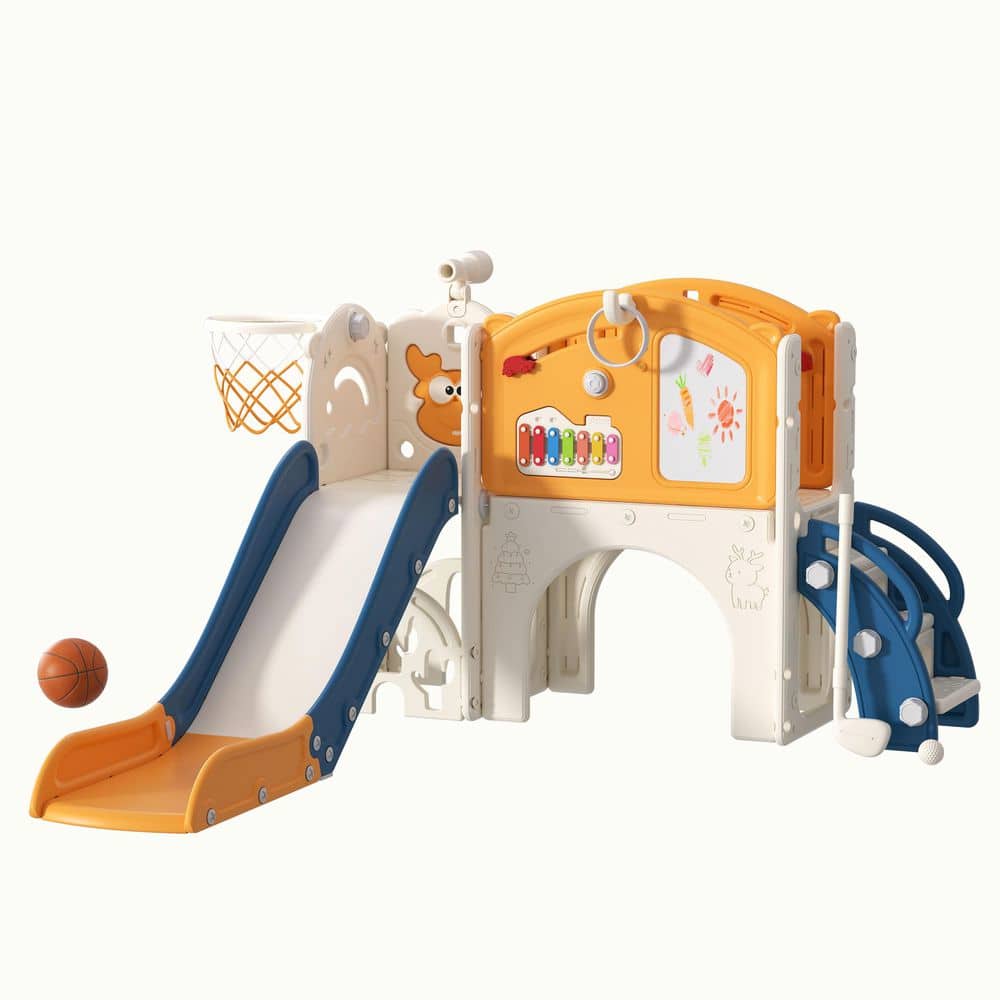 SEEUTEK 13-in-1 Toddler Slide Playset-Indoor/Outdoor Slide with ...