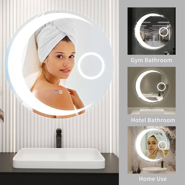 Ancerre Designs Immersion LED Frameless Mirror with Bluetooth, Defogger and Digital Display, 48 in. x 40 in.