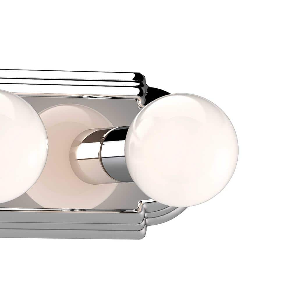 Chrome Ridged 5-Light Bathroom Vanity Wall Mount Fixture