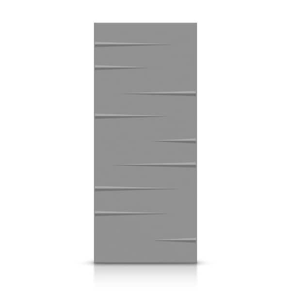 CALHOME 30 in. x 96 in. Hollow Core Light Gray Painted Composite MDF Interior Door Slab