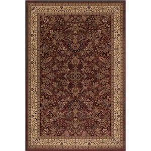 Persian Classic Sarouk Red Rectangle Indoor 9 ft. 3 in. x 12 ft. 10 in. Area Rug