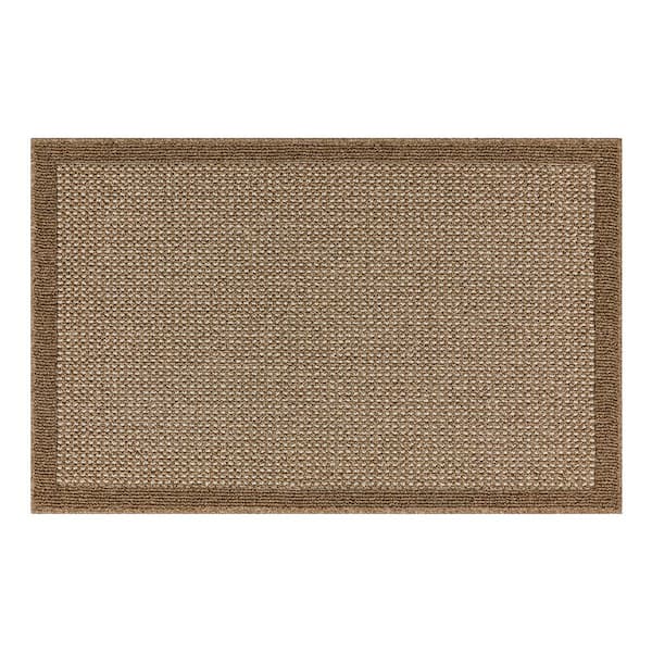 Lemans Border Praline/Starch 2 ft. 6 in. x 3 ft. 9 in. Machine Washable Area Rug