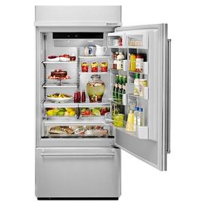 20.9 cu. ft. Built-In Bottom Freezer Refrigerator in Stainless Steel, Platinum Interior