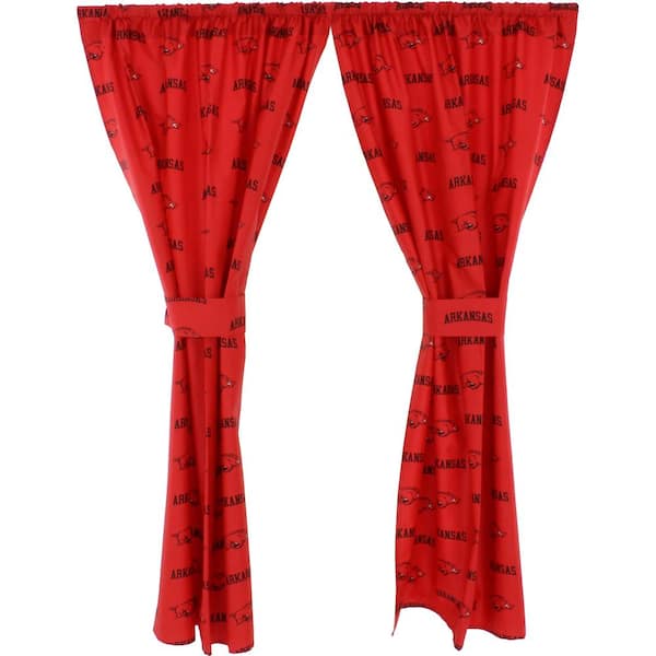 College Covers Red Rod Pocket Room Darkening Curtain - 42 in. W x 63 in. L (Set of 2)
