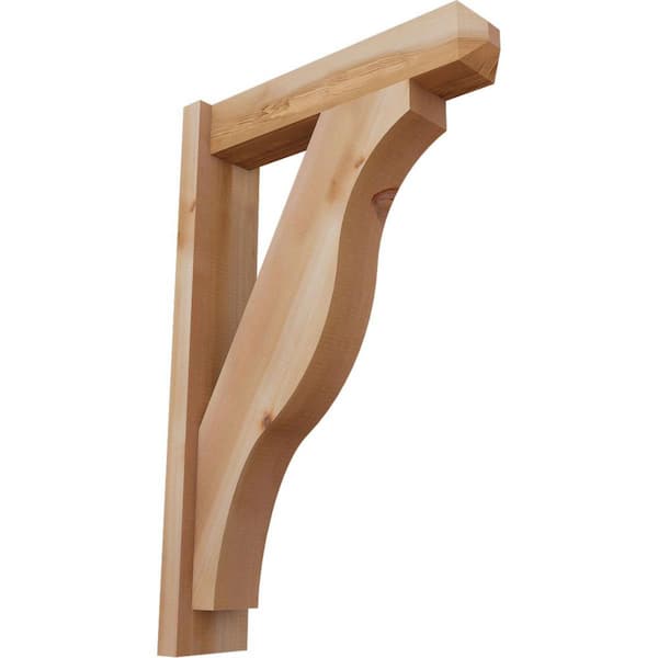 Ekena Millwork 6 in. x 34 in. x 22 in. Western Red Cedar Fuston Craftsman Smooth Outlooker