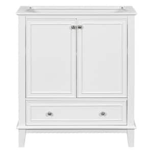 29.5 in. W x 17.8 in. D x 33.8 in. H Bath Vanity Cabinet without Top in White