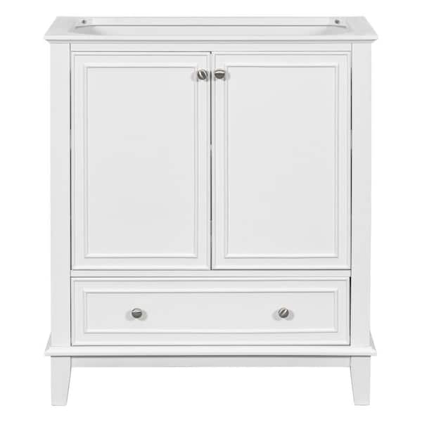 Aoibox 29.5 in. W x 17.8 in. D x 33.8 in. H Bath Vanity Cabinet without Top in White