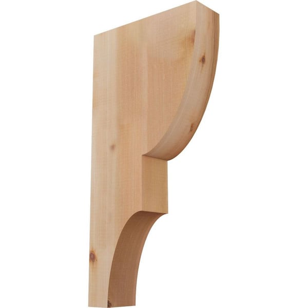 Ekena Millwork 3-1/2 in. x 12 in. x 24 in. Western Red Cedar Ridgewood Smooth Corbel