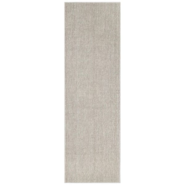 Nourison Textured Home Ivory Mocha 2 ft. x 6 ft. All-over design Contemporary Runner Area Rug