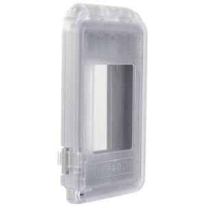 Clear 1-Gang Non-Metallic Weatherproof Horizontal/Vertical Receptacle Cover