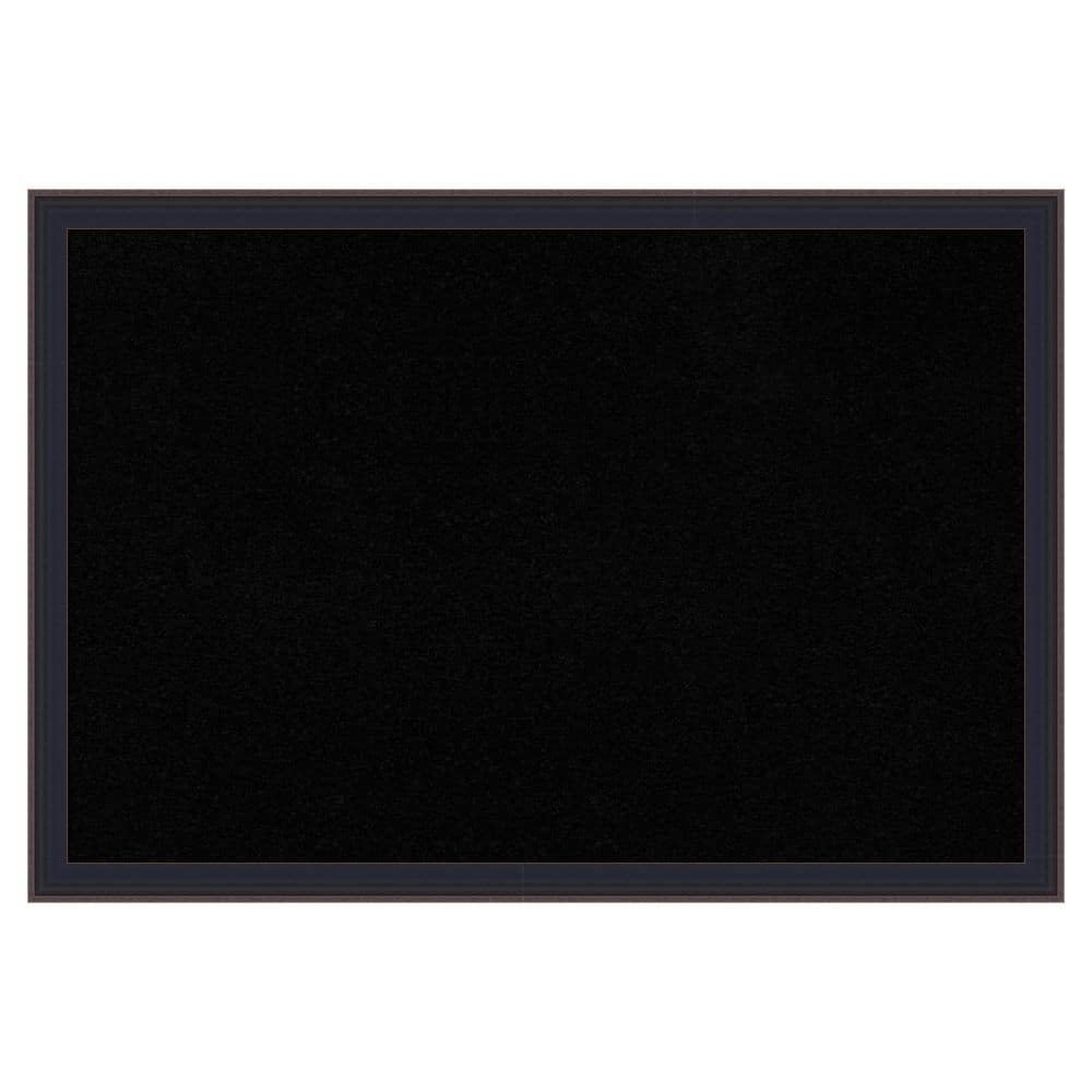Amanti Art Havana Black Bronze 39 in. x 27 in. Poly Framed Black Cork ...