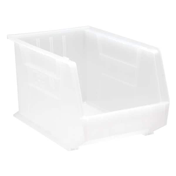 QUANTUM STORAGE SYSTEMS Ultra Series Stack and Hang 8.9 Gal. Storage Bin in Clear (4-Pack)