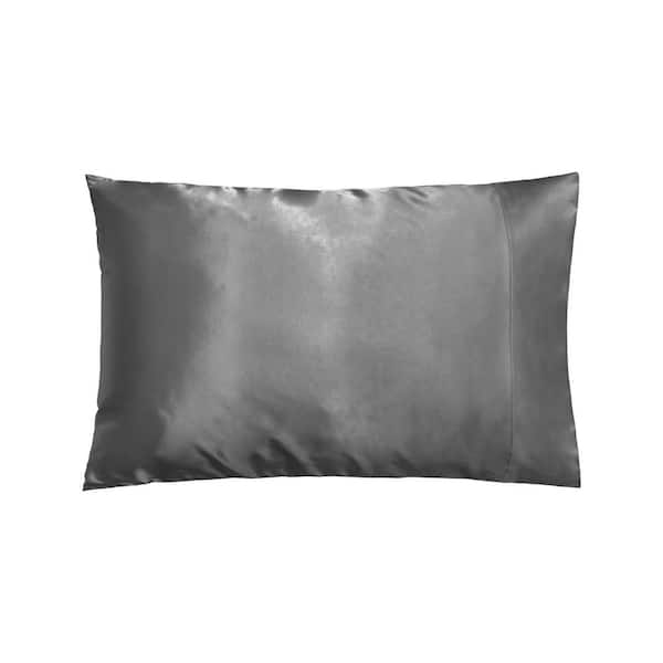 Unbranded Gunmetal Satin Standard Pillowcase