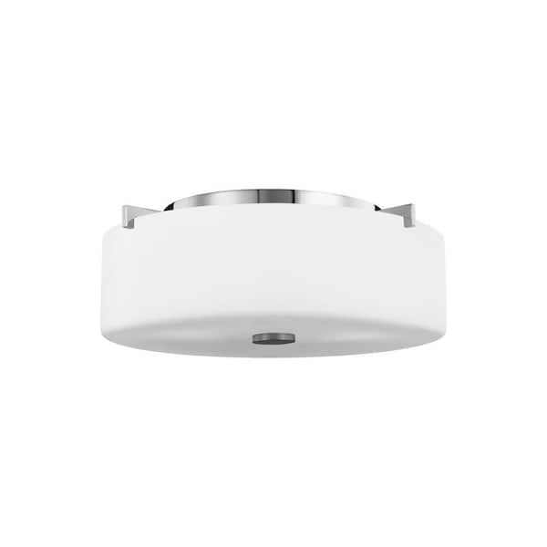 Generation Lighting Sunset Drive 2-Light Chrome Flush Mount