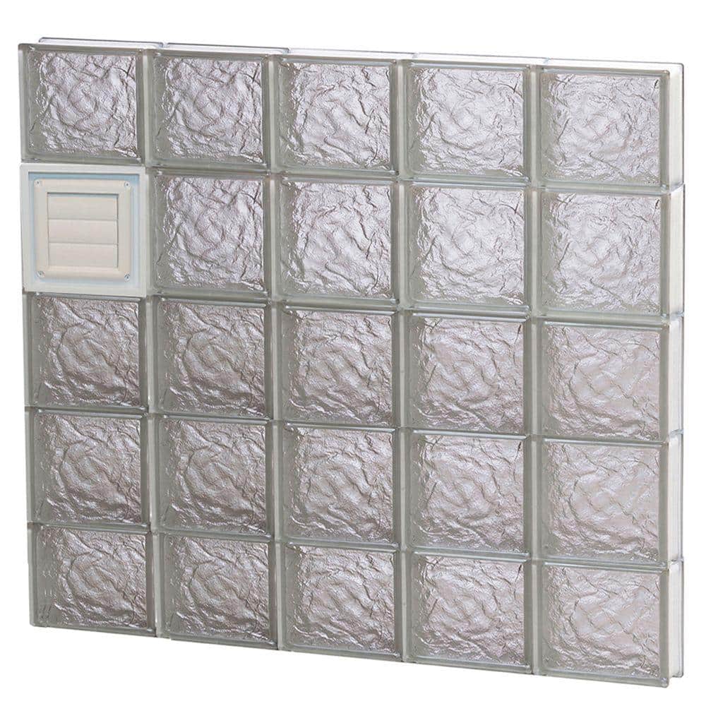 38.75 in. x 34.75 in. x 3.125 in. Frameless Ice Pattern Glass Block Window with Dryer Vent price history on PriceWatchPro