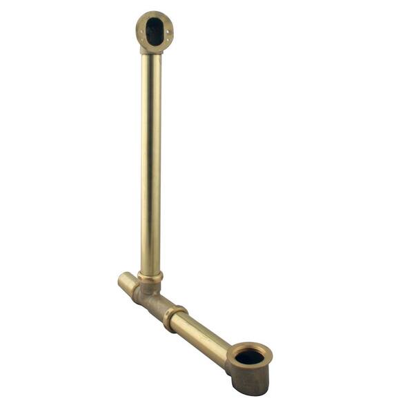 Westbrass 18 in. Brass Above Floor Bath Waste and Overflow Rough-In Less Trim