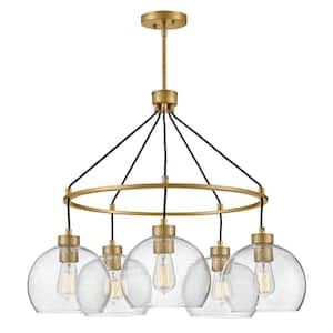 Rumi 5-Light Lacquered Brass Bubble Chandelier