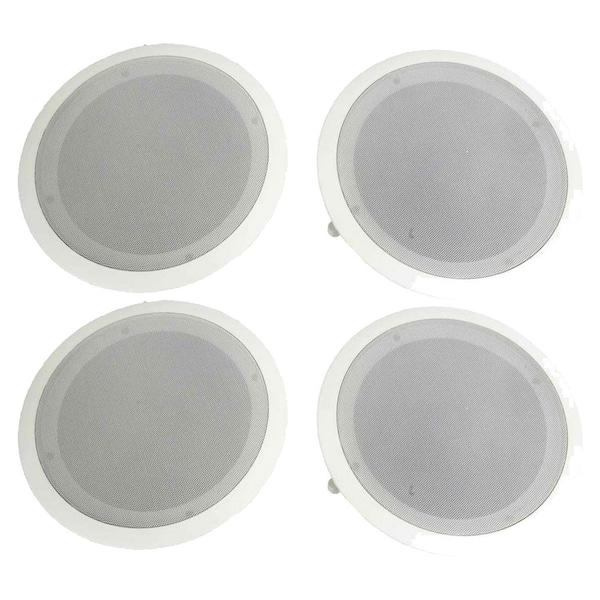 8" Round Flush Mount Wall/Ceiling Home Speakers, 250W each, 4 pack