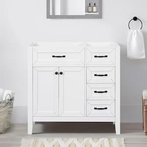 36 in. W x 18 in. D x 35 in. H Bath Vanity Cabinet without Top in White